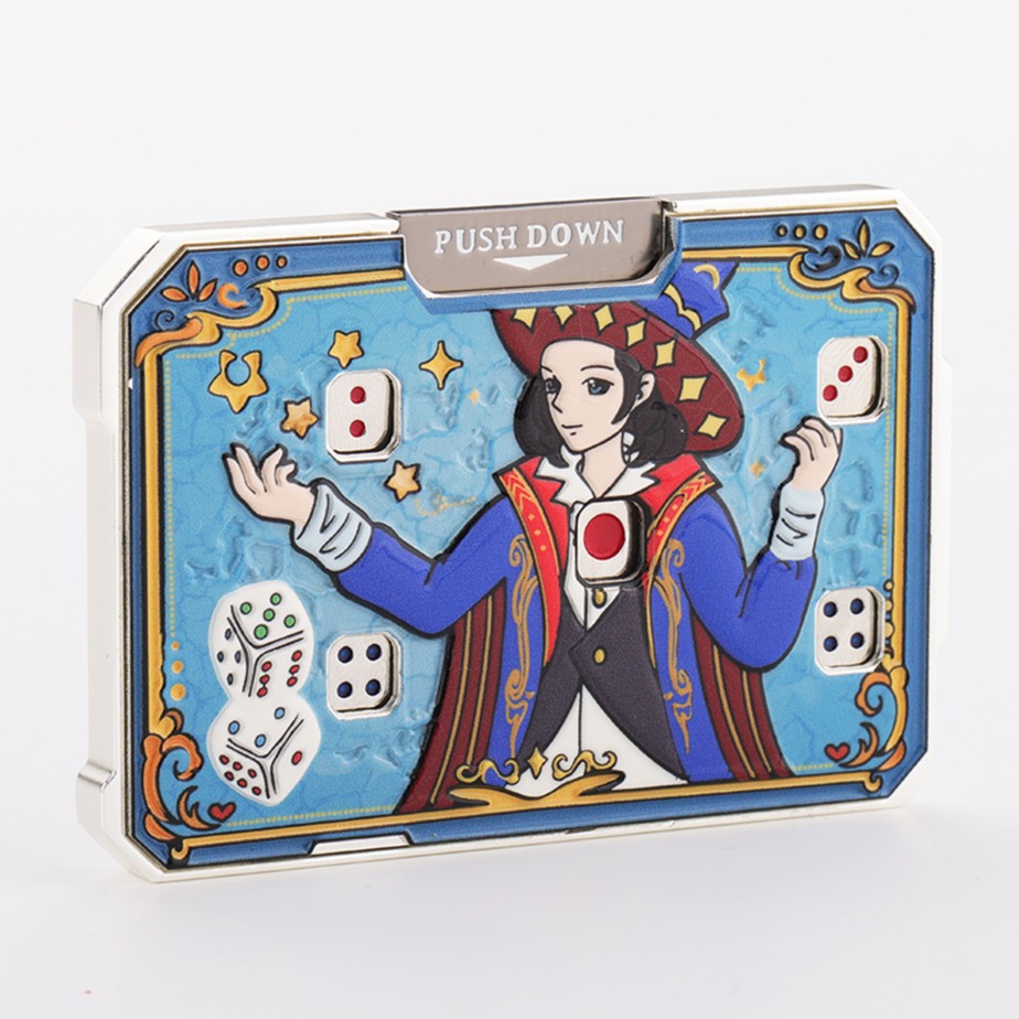 Mechanical Fidget Toy – DiceMaster Pro Metal Dice Game with Quick-Press Button System variant image