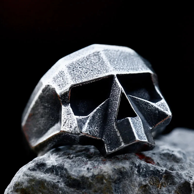 Mechanical Skull Ring – Skeleton with Dark Mech Robotic Gothic Hip Hop Biker Statement detail image