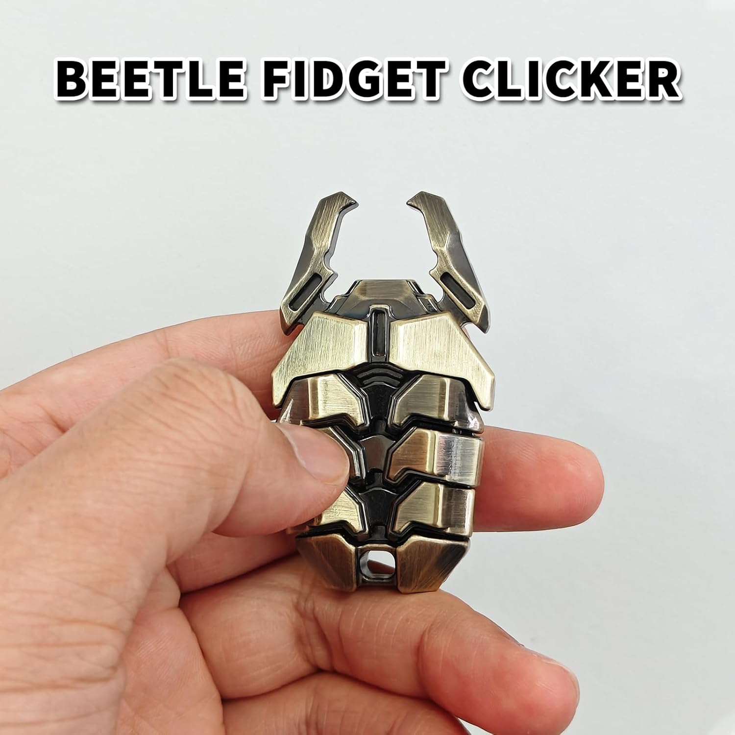Metal Fidget Coin – Alloy Mech Bug Press Push Snap Pop Sound EDC Stress Relief Desk Toy detail image - detail view 6