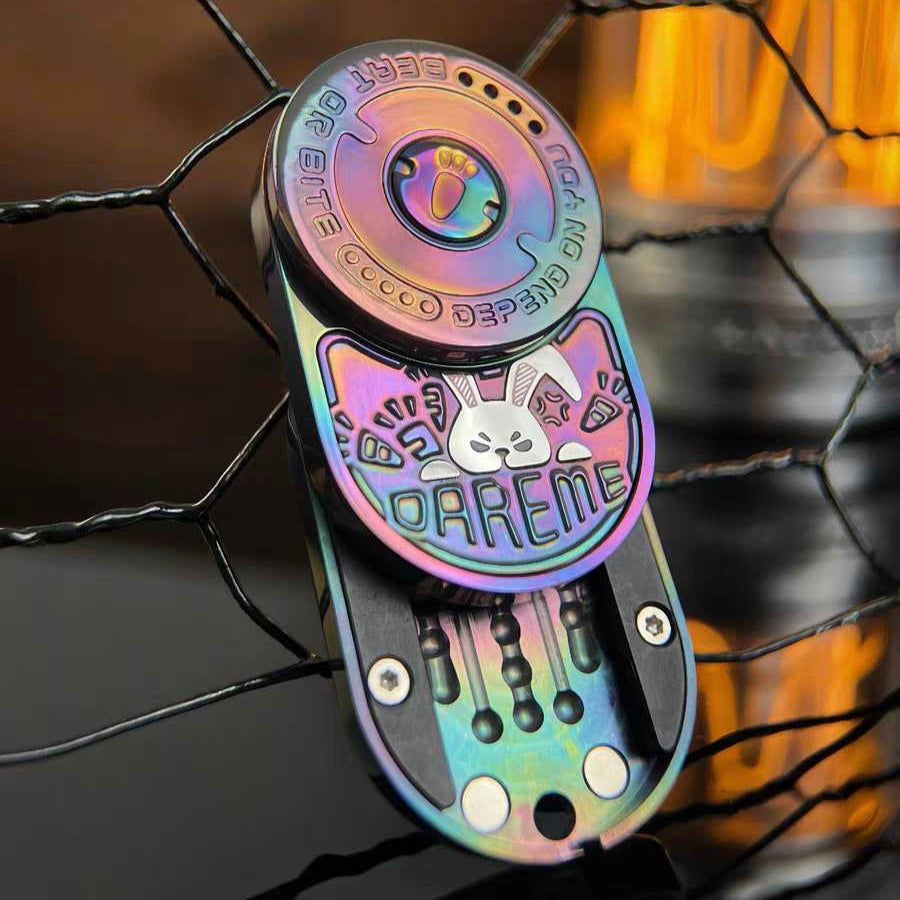 Fidget Slider Zirconium Colorful Bunny Design Lightweight EDC Anxiety Relief Toy