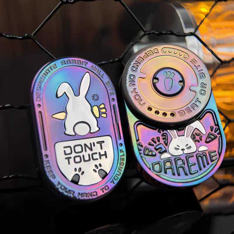 Fidget Slider Zirconium Rabbit Anodized Colorful EDC Collectible Toy
