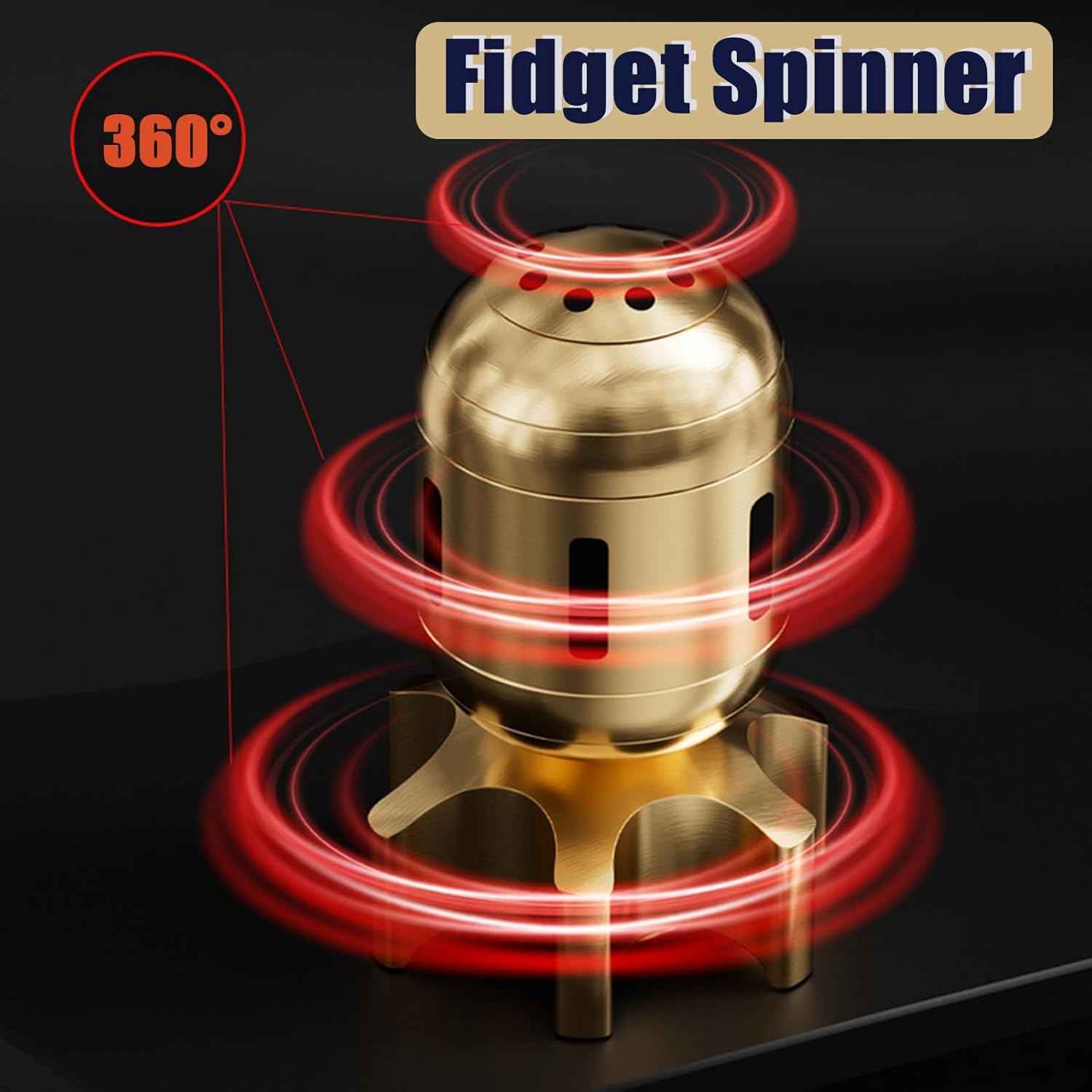 Metal Fidget Spinner – Aqua Spin 3-in-1 with Torpedo Design Detachable detail image - detail view 5