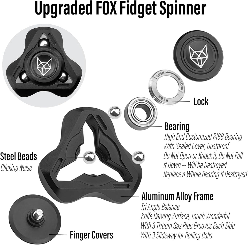 Metal Fidget Spinner – Helix Turbo with Torpedo Design with Detachable Parts High Spin EDC detail image - detail view 5