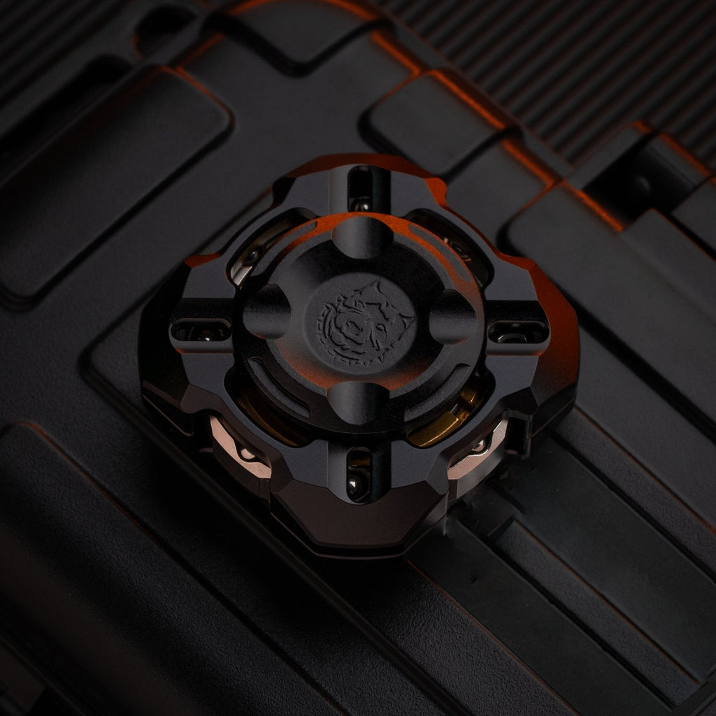 Metal Fidget Spinner – Nebula in Gyre M4 Mortise & Tenon with Four-Leaf Linkage variant image - product view 5
