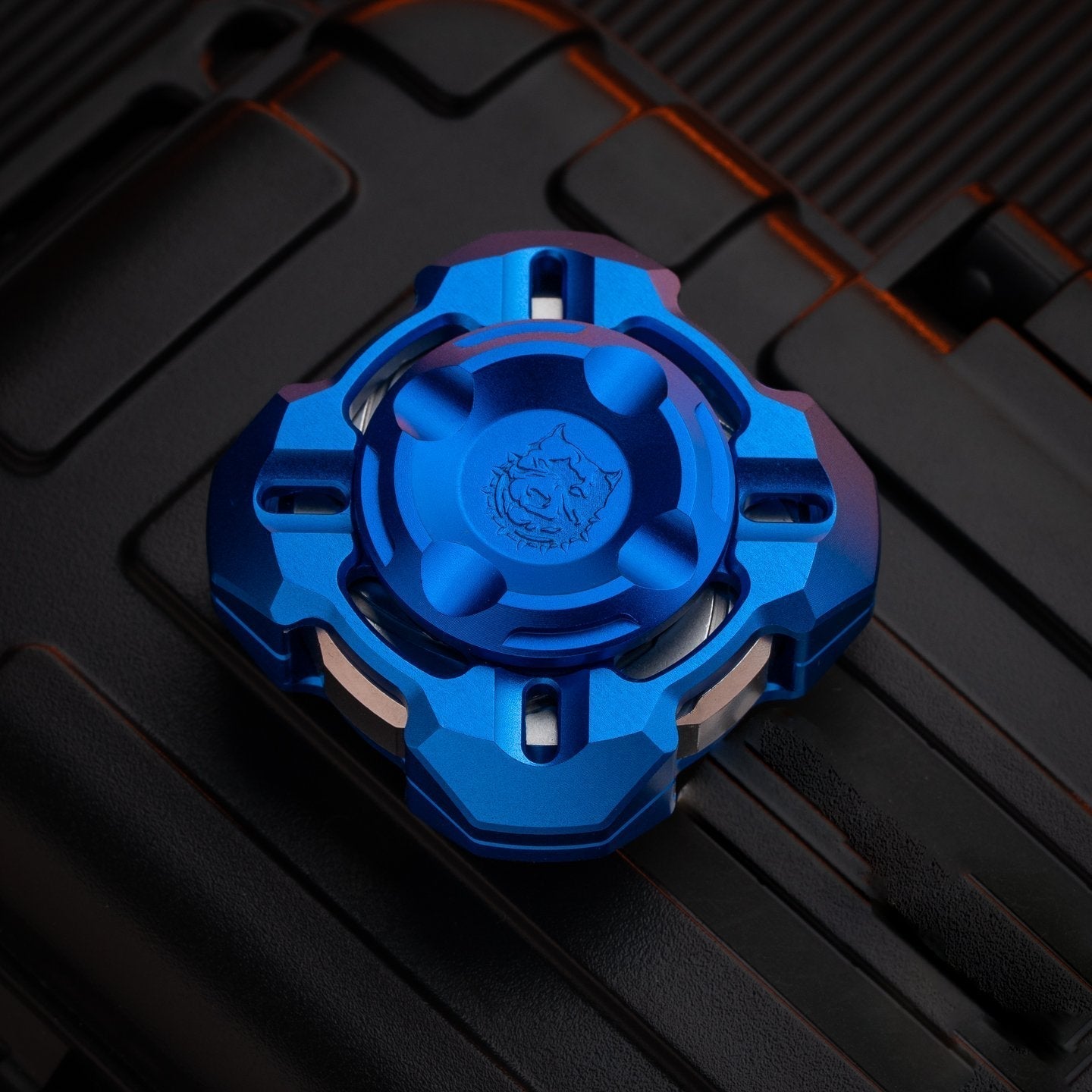 Metal Fidget Spinner – Nebula in Gyre M4 Mortise & Tenon with Four-Leaf Linkage variant image - product view 4