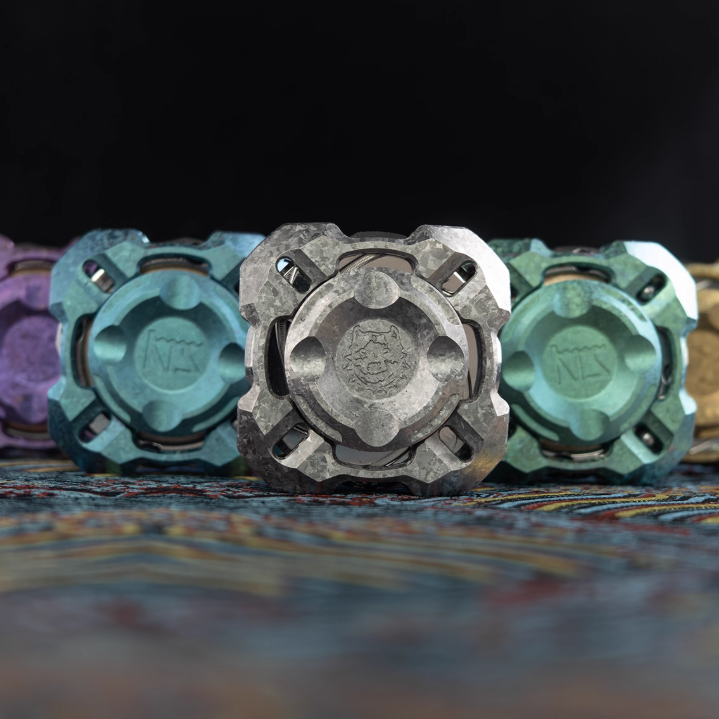 Metal Fidget Spinner – Nebula in Gyre M4 Mortise & Tenon with Four-Leaf Linkage product image