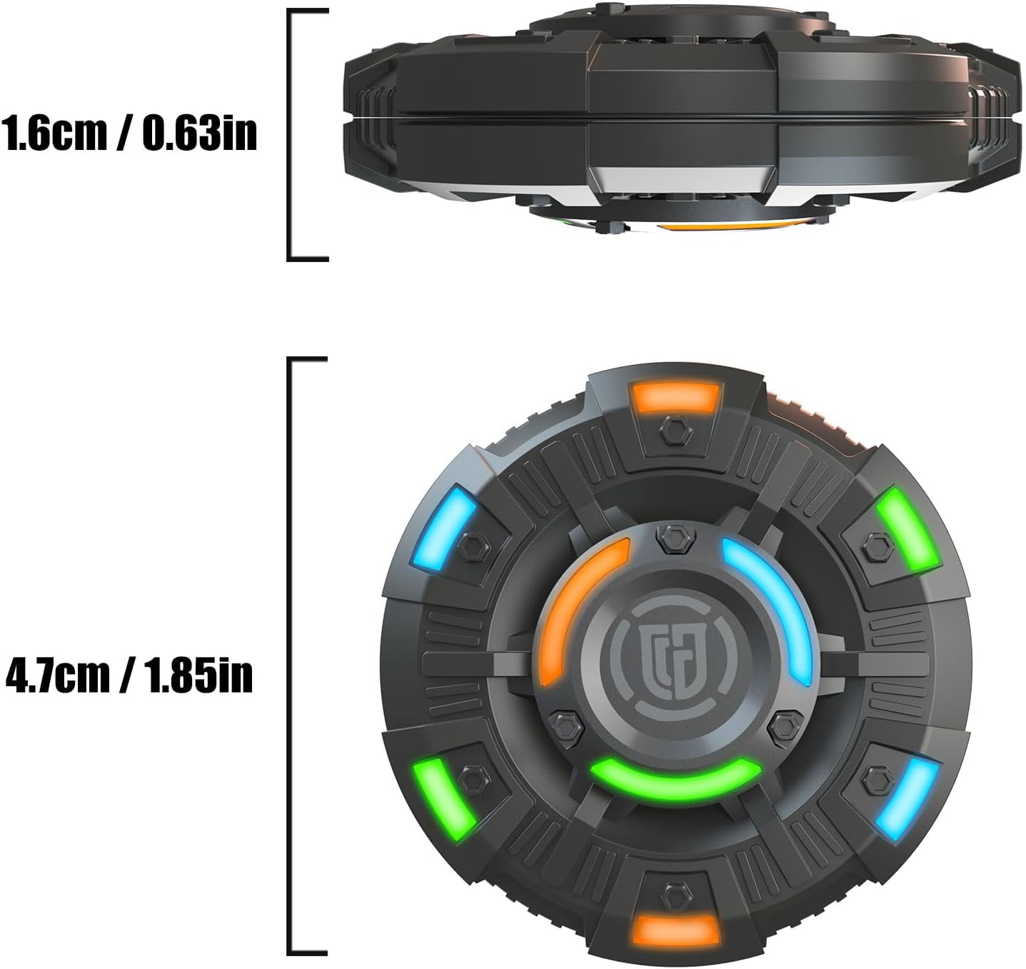 Metal Fidget Spinner – NovaDisc 2-in-1 with Spin & Slide Mechanism detail image - detail view 8