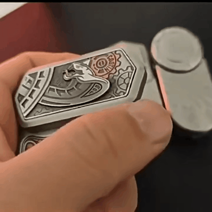 Metal Fidget Spinner – SlitherSonic Coin Whirl with Premium with Acoustic Pop detail image