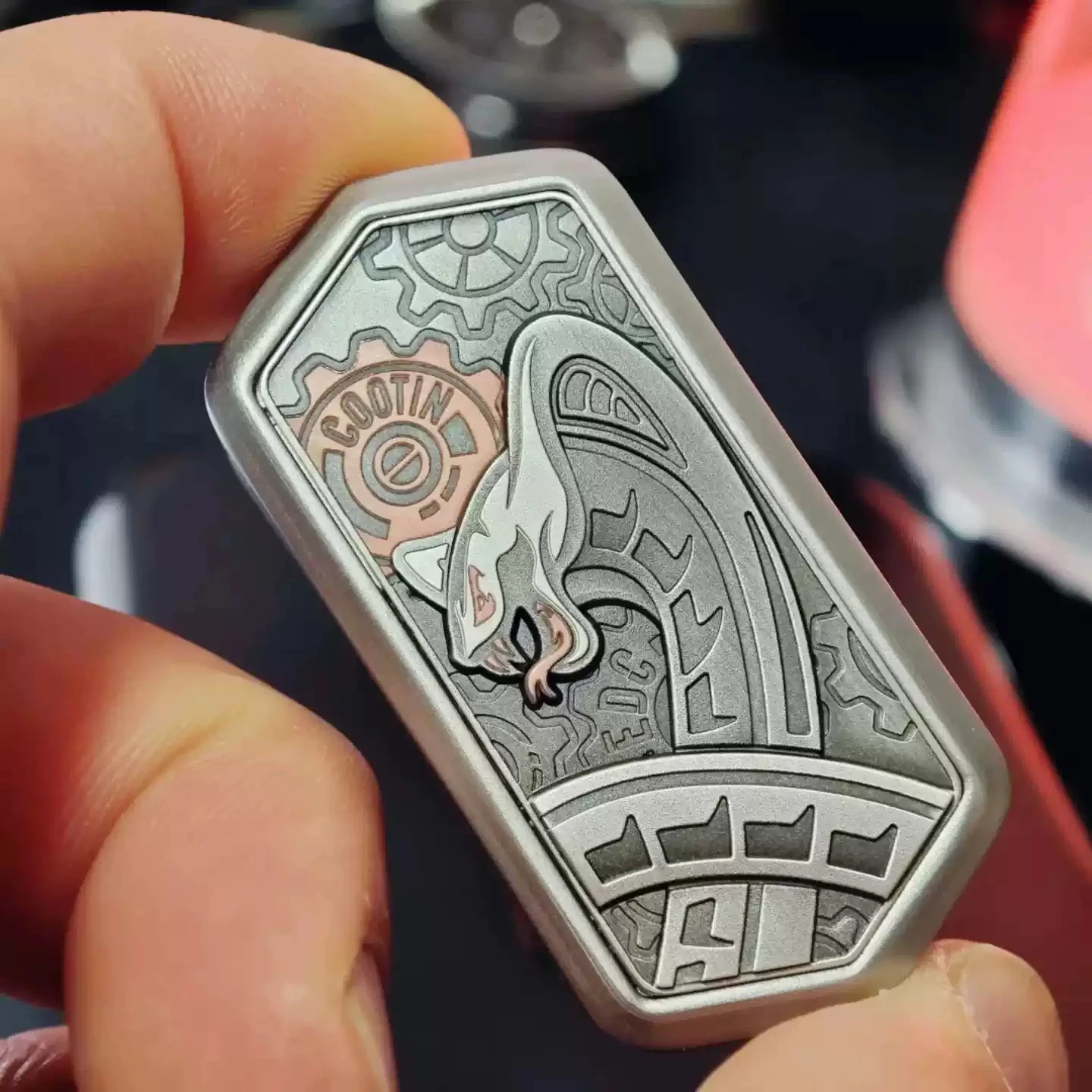 Metal Fidget Spinner – SlitherSonic Coin Whirl with Premium with Acoustic Pop detail image - detail view 5