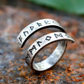 Metal Fidget Spinner – Statement Ring with Gothic Viking Rune Rotating Punk Retro product image