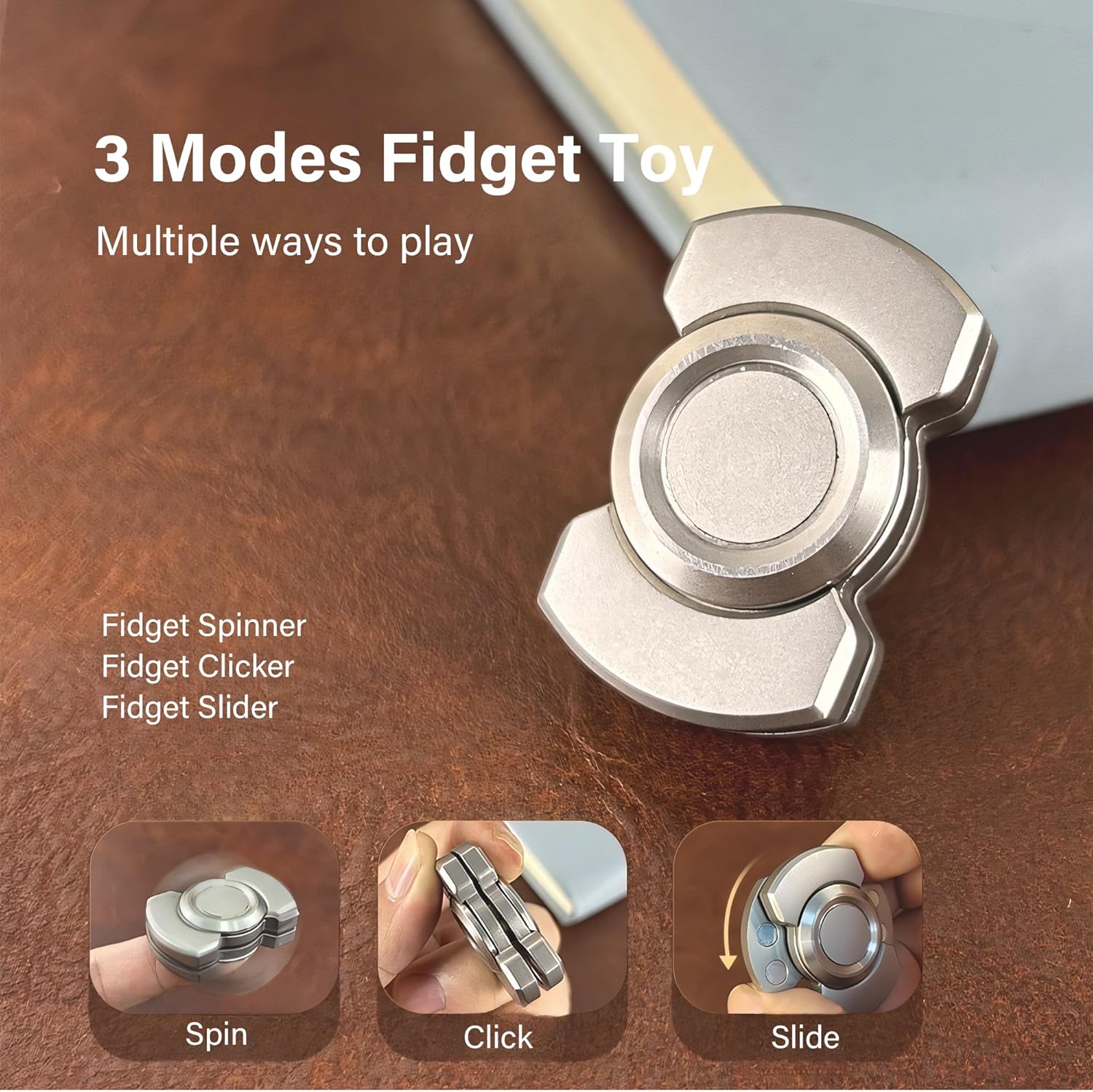Metal Fidget Spinner – TripleFlow 3-in-1 with Multi-Function EDC Focus Tool detail image - detail view 11