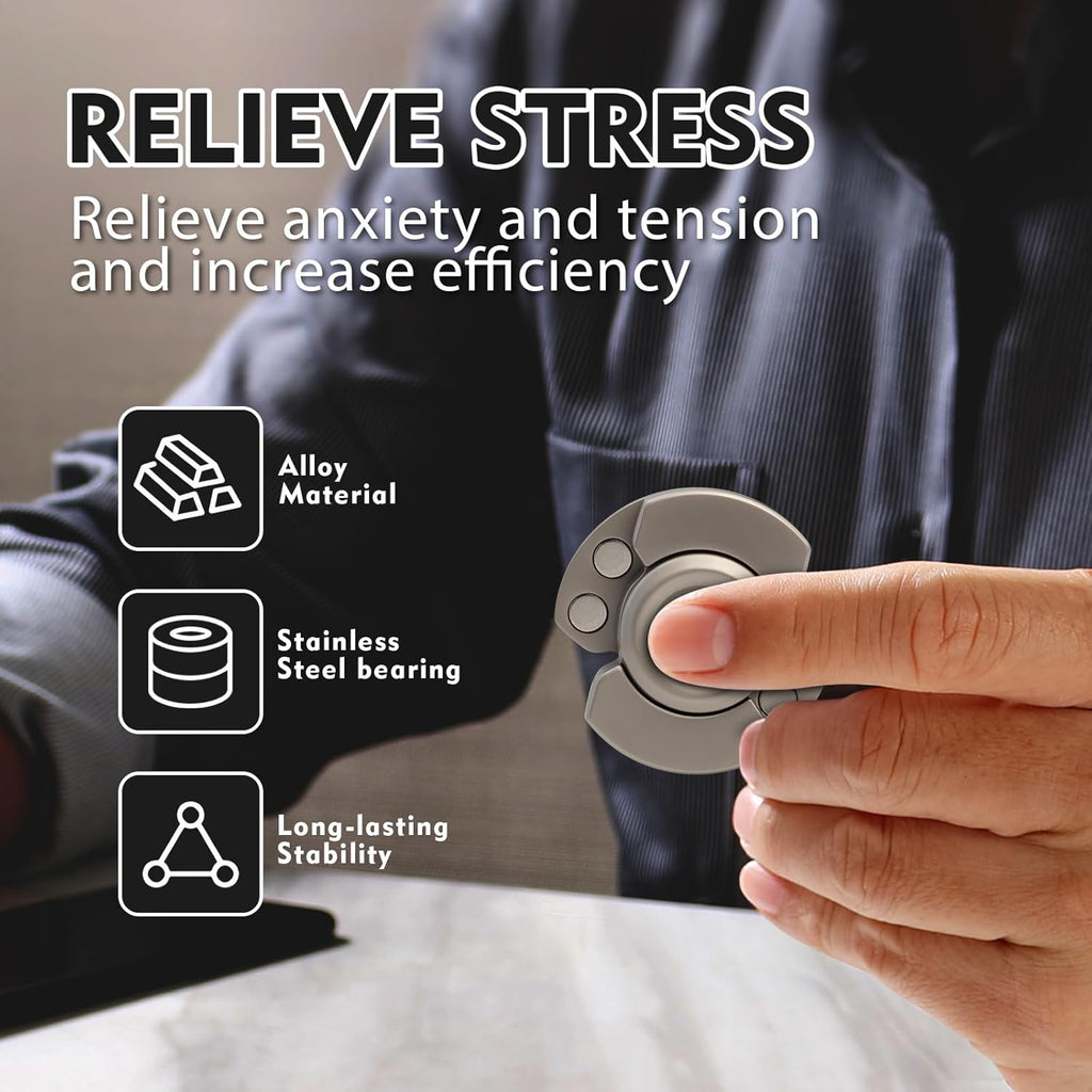 Metal Fidget Spinner – TripleFlow 3-in-1 with Multi-Function EDC Focus Tool detail image - detail view 5