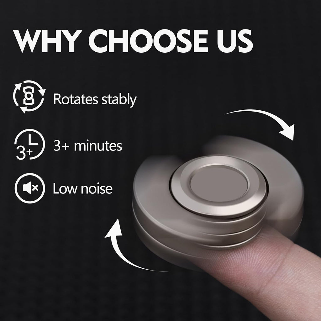 Metal Fidget Spinner – TripleFlow 3-in-1 with Multi-Function EDC Focus Tool detail image - detail view 8
