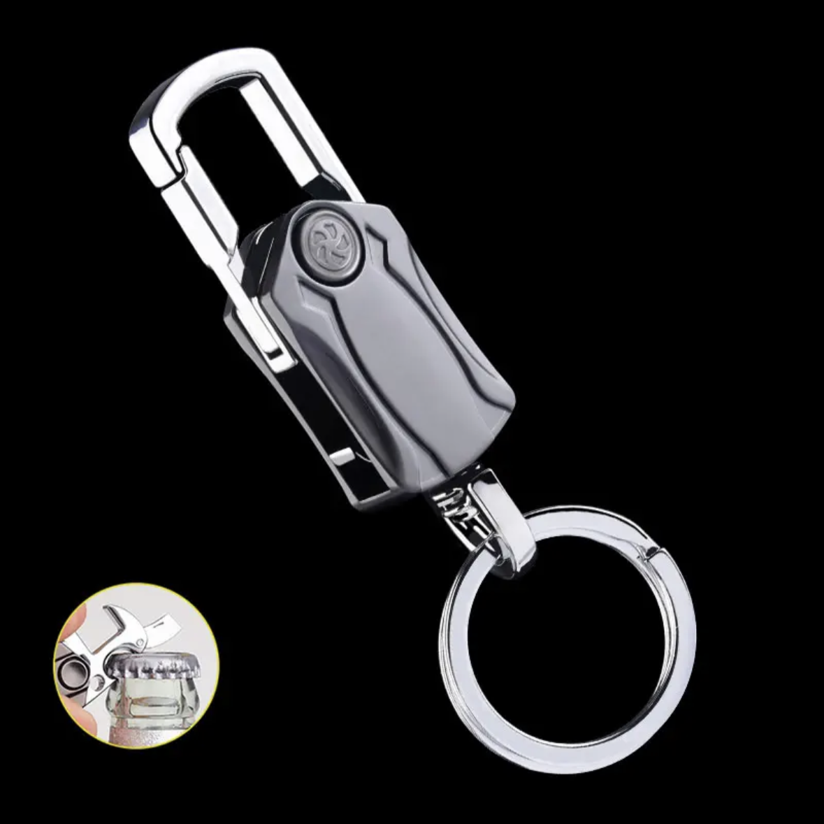 Metal Fidget Spinner – UniKey EDC Car Keychain Multi-Tool with Box Cutter, & Phone Stand detail image - detail view 12