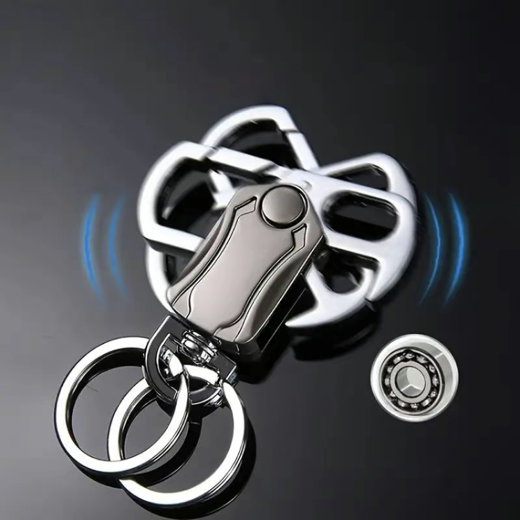 Metal Fidget Spinner – UniKey EDC Car Keychain Multi-Tool with Box Cutter, & Phone Stand product image