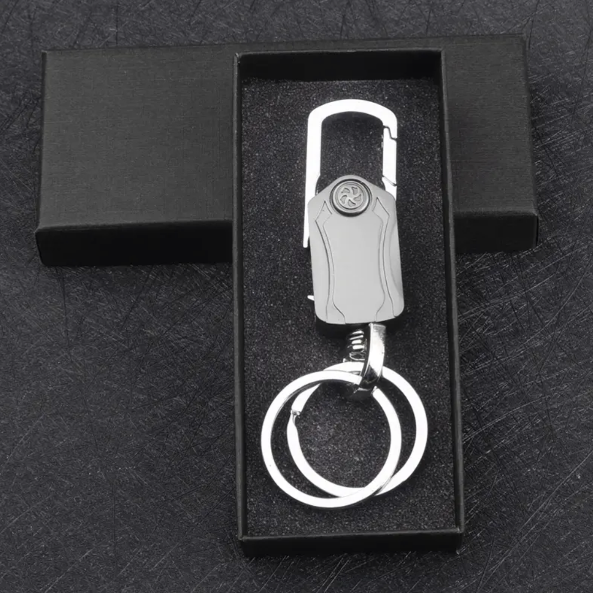 Metal Fidget Spinner – UniKey EDC Car Keychain Multi-Tool with Box Cutter, & Phone Stand variant image