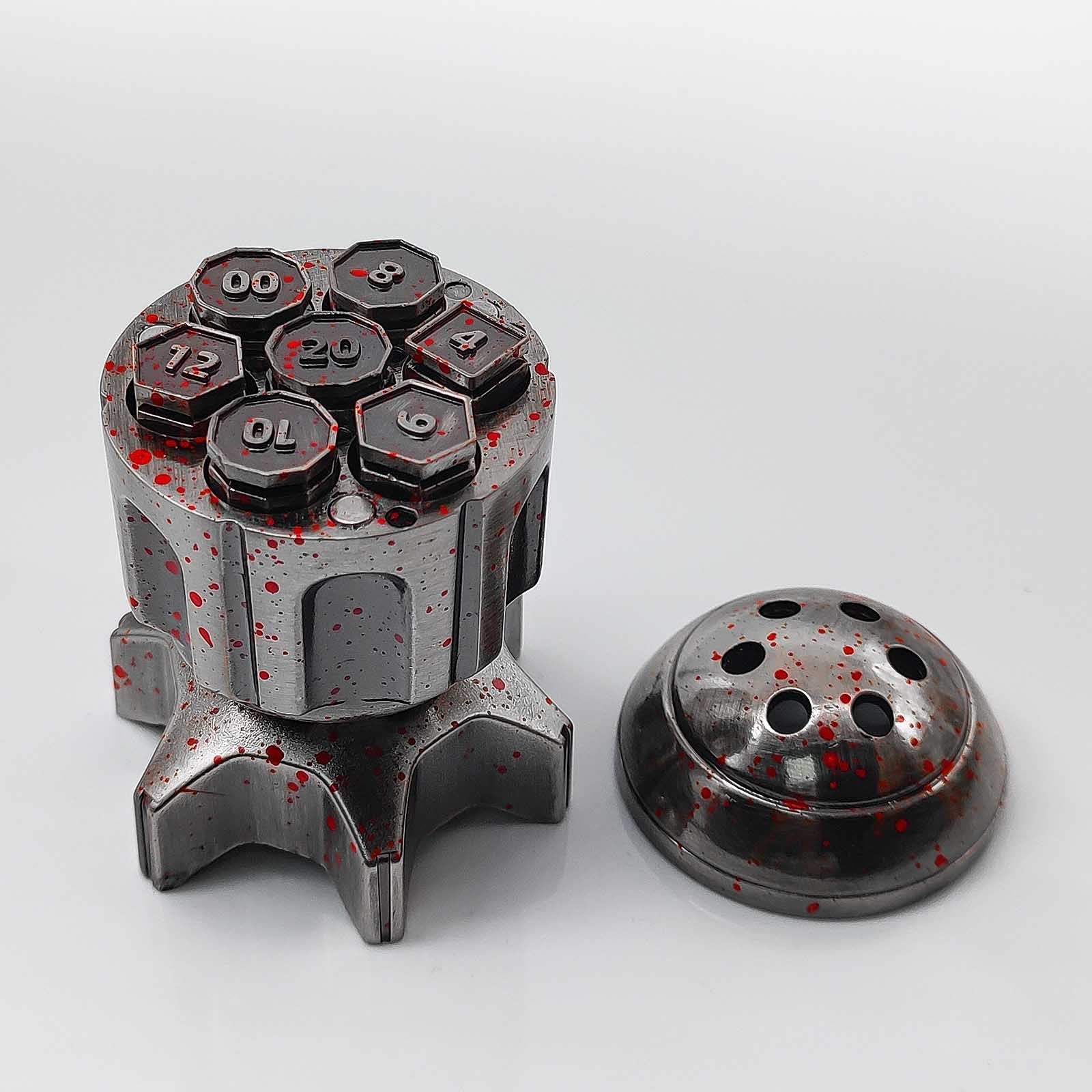 Metal Fidget Toy – RocketDice Rotating Dice Set with Zinc Alloy Bullet-Inspired EDC detail image - detail view 13
