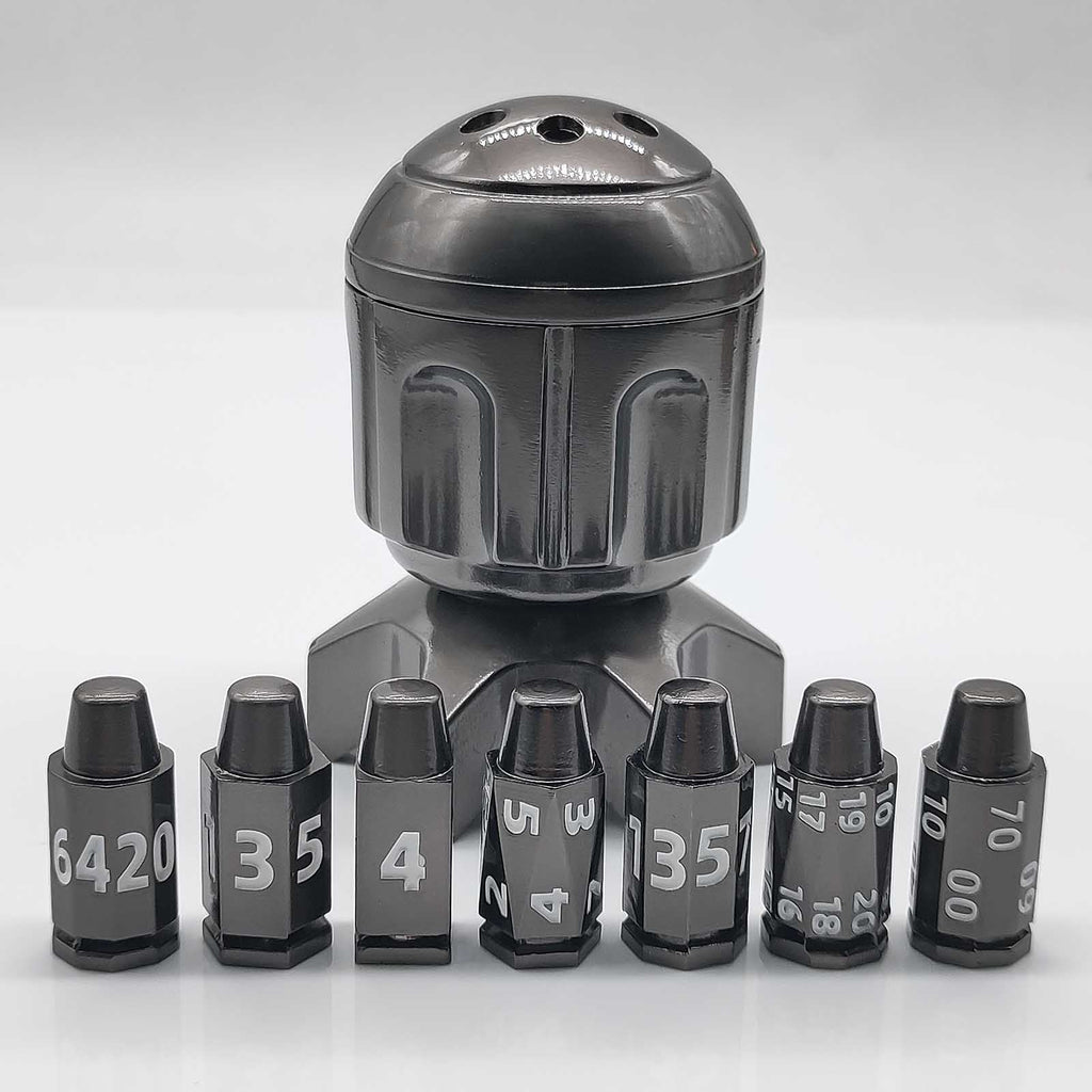 Metal Fidget Toy – RocketDice Rotating Dice Set with Zinc Alloy Bullet-Inspired EDC detail image - detail view 6