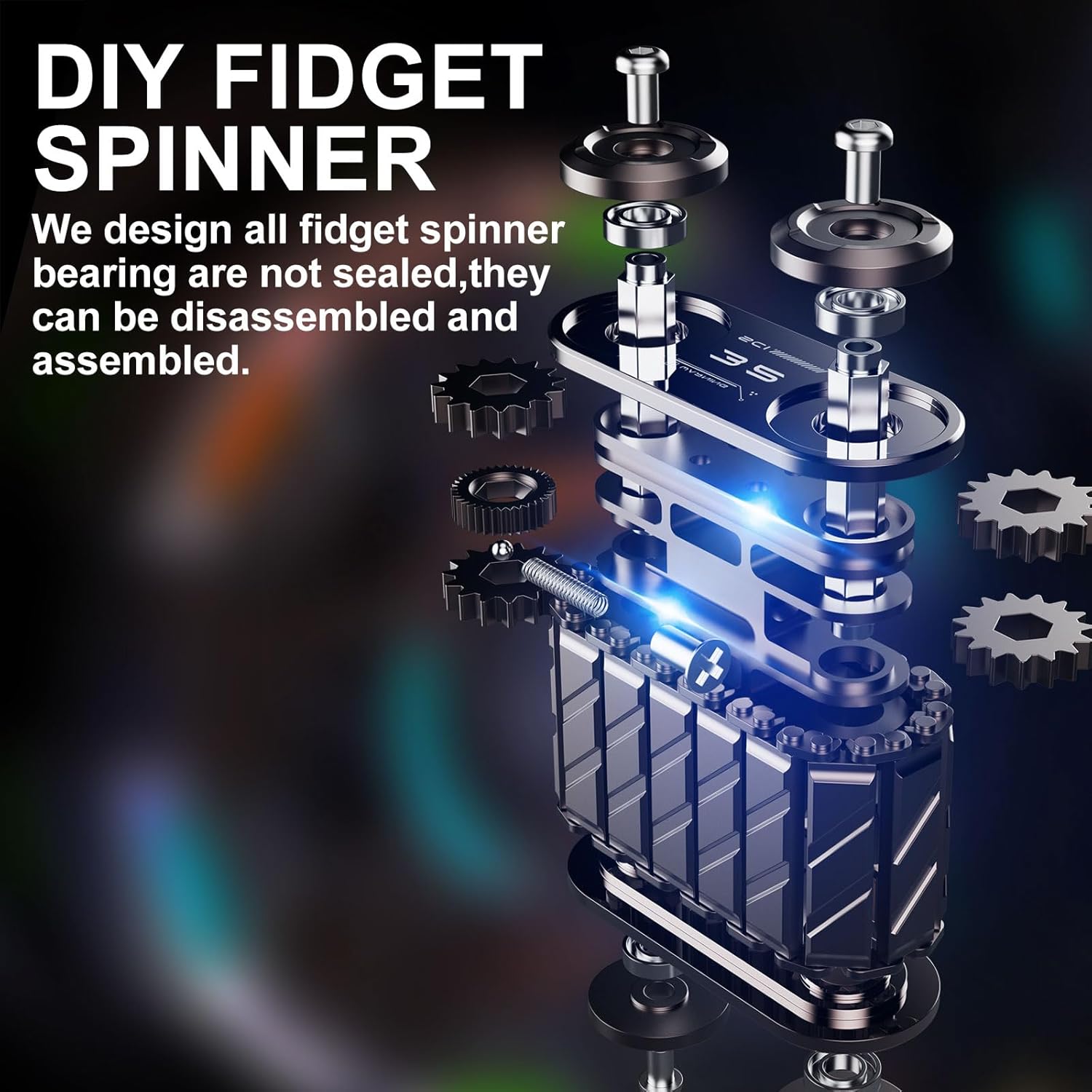 Metal Fidget Toy – TankTwirl Stress-Relief with Premium EDC Desk detail image - detail view 11