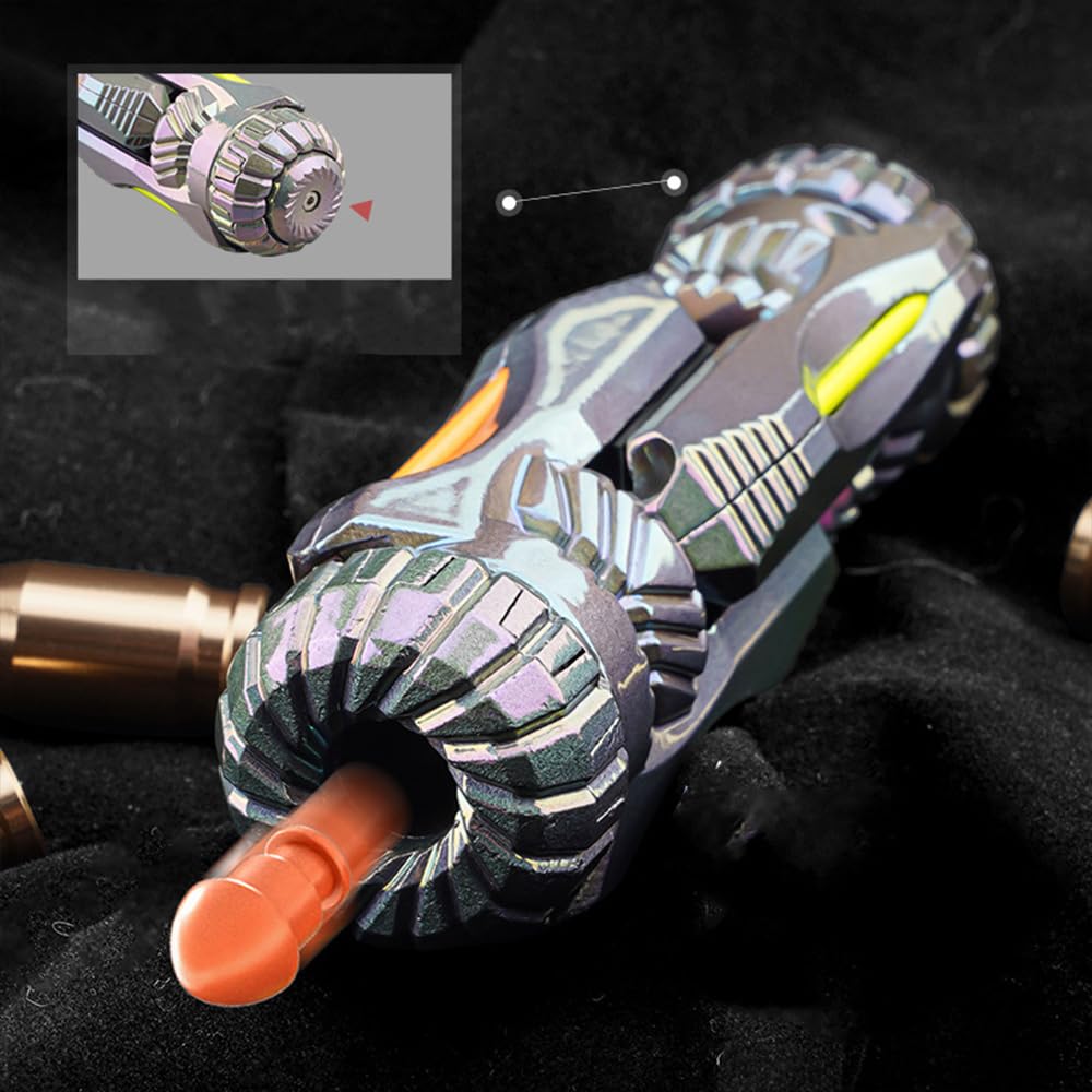 Metal Fidget Toy – Vortex Blaster Mini Alloy EDC with Shell Ejection & Glow Strip Blaster detail image - detail view 6