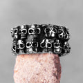Multi Skull Ring – Carving Gothic Punk Biker for Alternative Styling, Collecting product image
