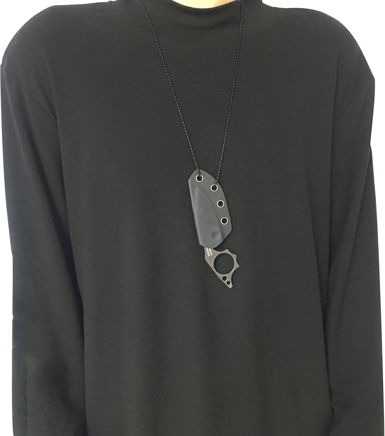 Neck Knife – THUMB Mini Fixed Blade with Skeleton Design EDC with Sheath detail image - detail view 12