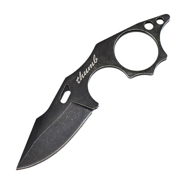 Neck Knife – THUMB Mini Fixed Blade with Skeleton Design EDC with Sheath detail image - detail view 6