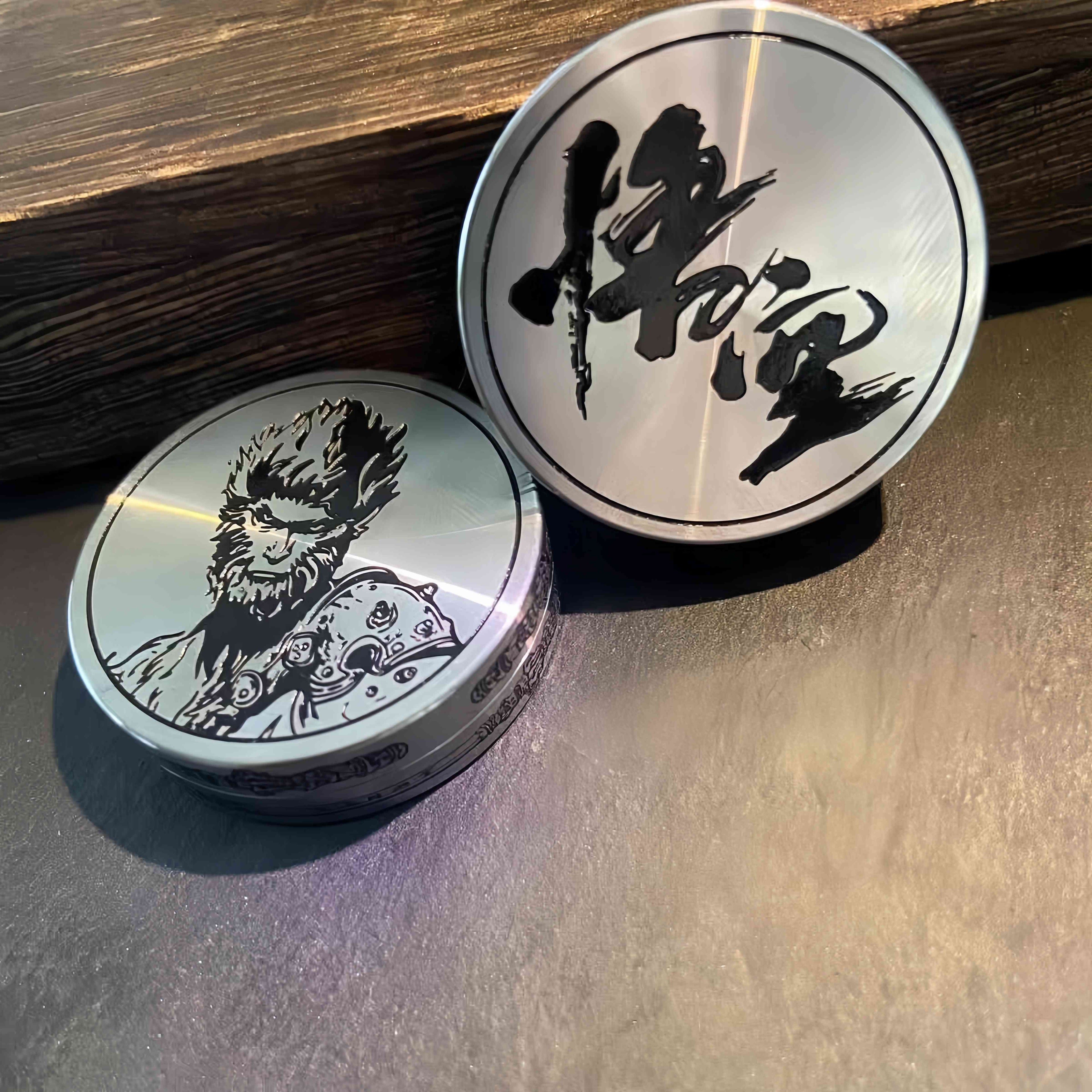 Ratchet Fidget Coin – Wukong Pop & with Stainless Steel Toy for Desk Breaks, Collecting product image