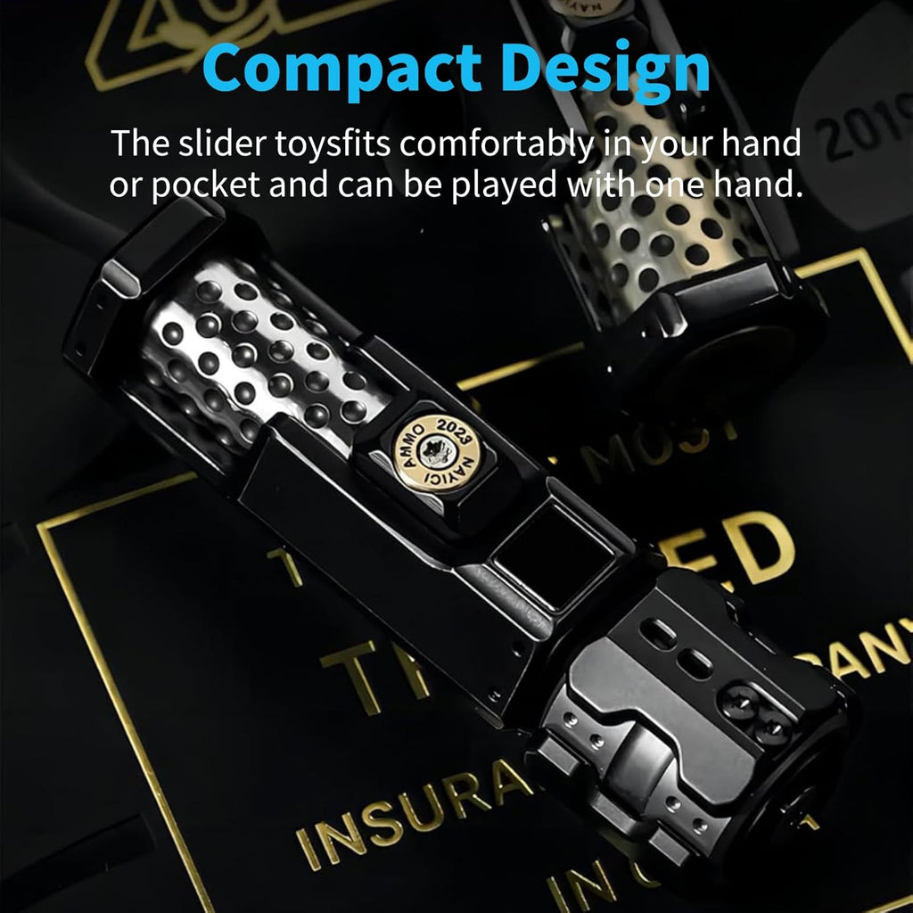 Ratchet Fidget Slider – Titanium 2-Stage Mechanical Smooth Rotation EDC Stress Relief Desk detail image - detail view 12