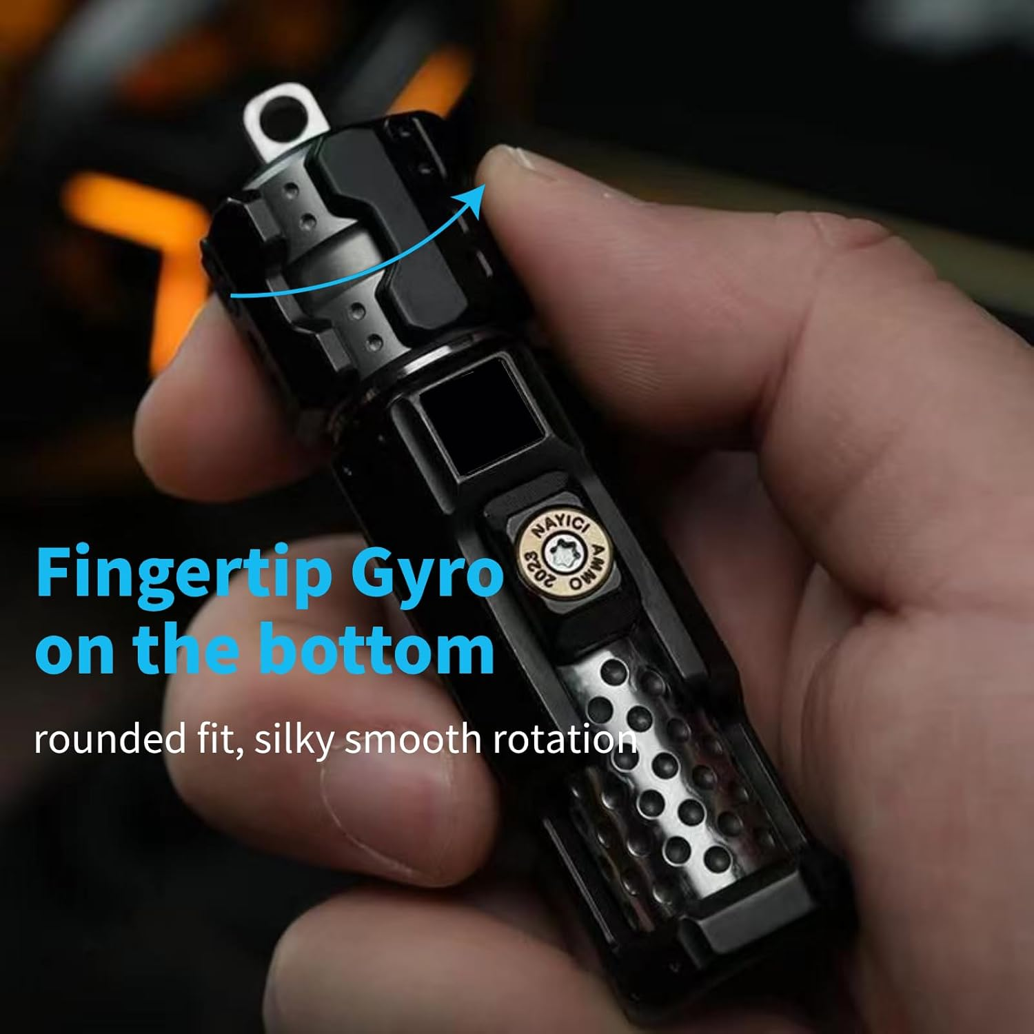 Ratchet Fidget Slider – Titanium 2-Stage Mechanical Smooth Rotation EDC Stress Relief Desk detail image - detail view 7