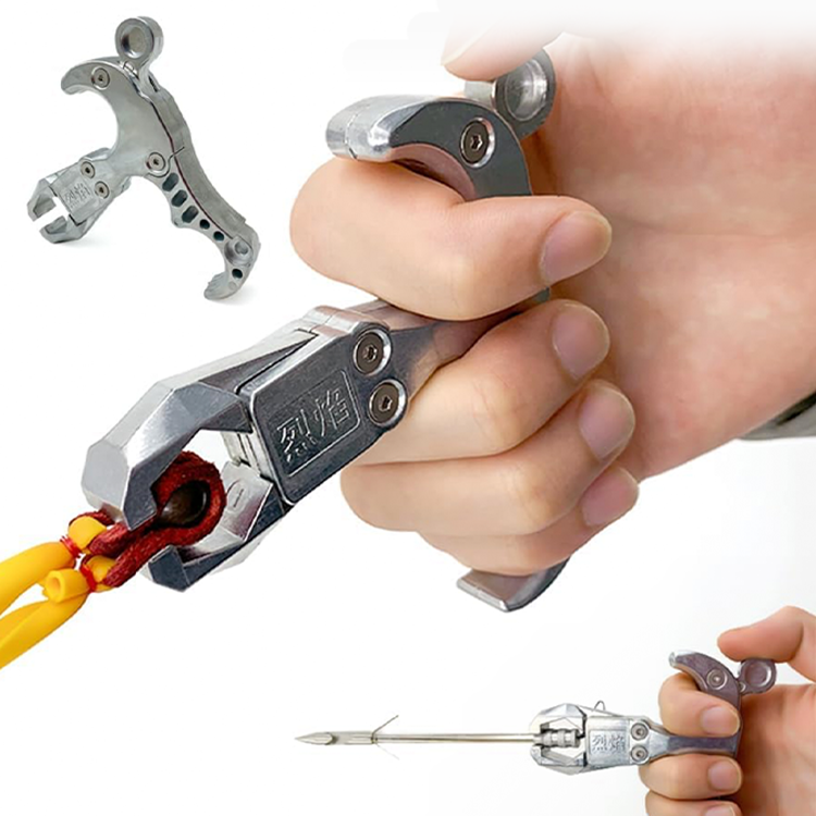 Slingshot Release Device – Stainless Steel Push-Button Clamp with Hunting & Fishing detail image - detail view 4