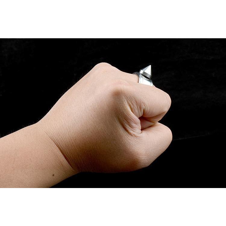Spike Ring – 304 Stainless Steel with Concealed Rotation Self Defense Size 12 detail image