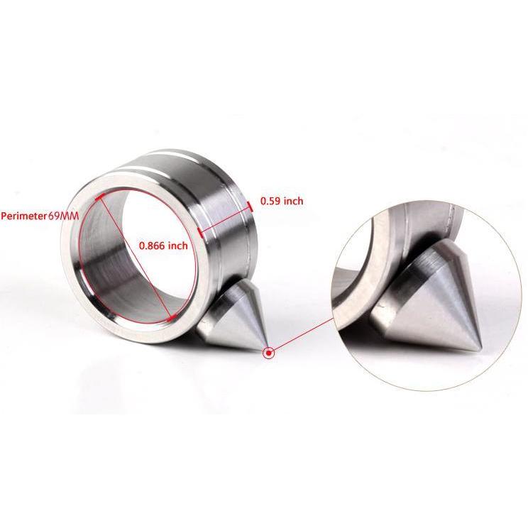 Spike Ring – 304 Stainless Steel with Concealed Rotation Self Defense Size 12 detail image - detail view 8