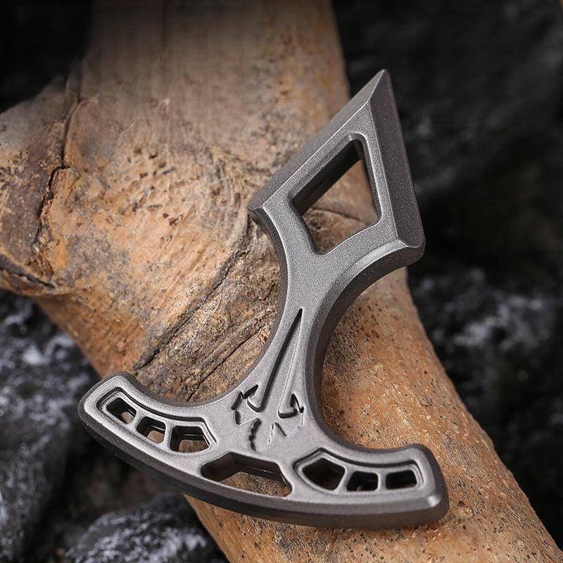 Spike Ring – Zinc Alloy Single Spiked with 10mm Thick Keychain EDC Self Defense detail image