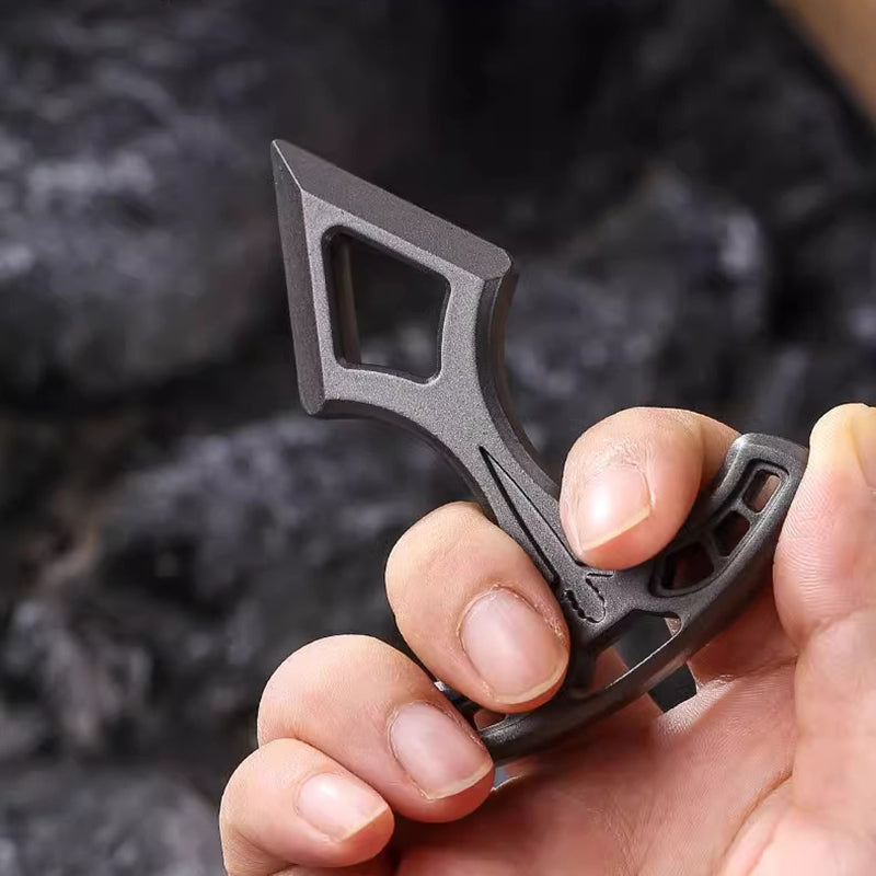 Spike Ring – Zinc Alloy Single Spiked with 10mm Thick Keychain EDC Self Defense detail image - detail view 4