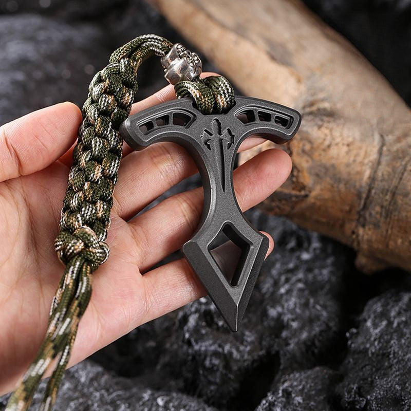 Spike Ring – Zinc Alloy Single Spiked with 10mm Thick Keychain EDC Self Defense detail image - detail view 5