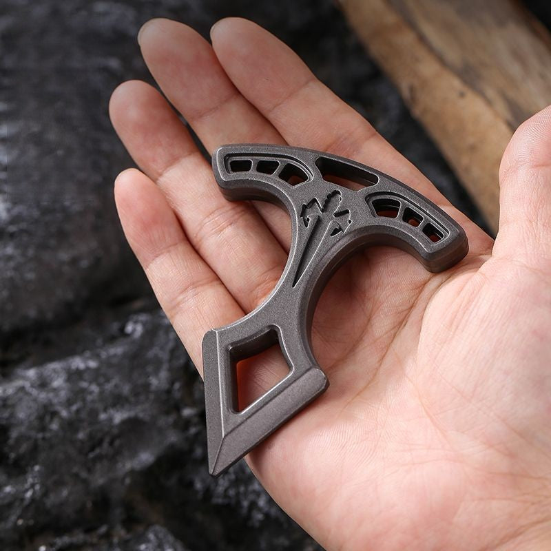 Spike Ring – Zinc Alloy Single Spiked with 10mm Thick Keychain EDC Self Defense detail image - detail view 6