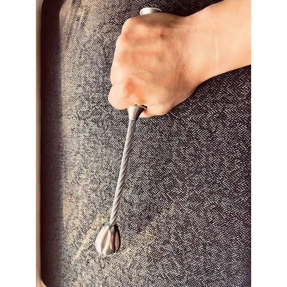 Stainless Steel Baton – Tactical Self Defense Whip with Hammer Head & Cable detail image - detail view 4