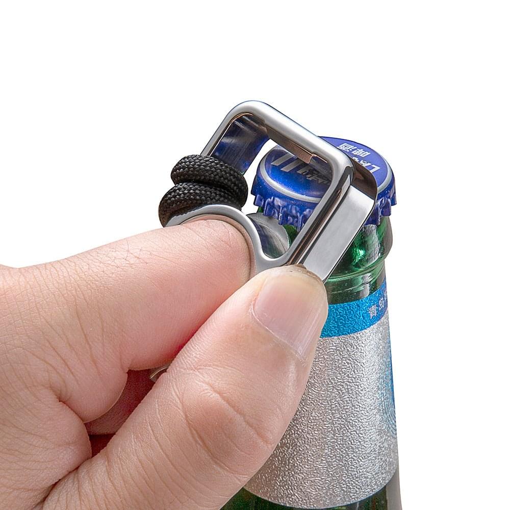 Stainless Steel Bottle Opener Knuckles – 304 Compact Ring with Polished 12mm detail image