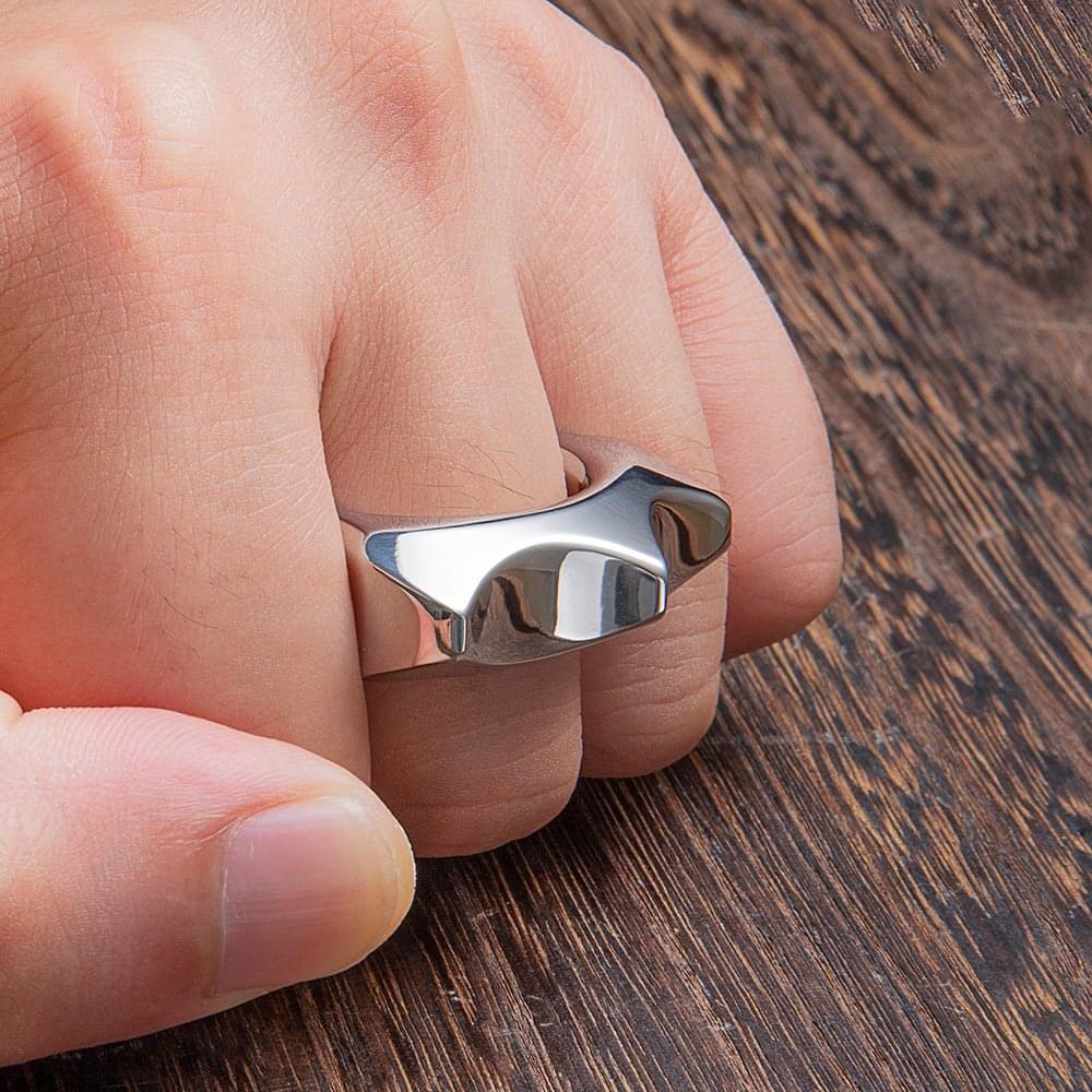 Stainless Steel Bottle Opener Knuckles – 304 Compact Ring with Polished 12mm detail image - detail view 3