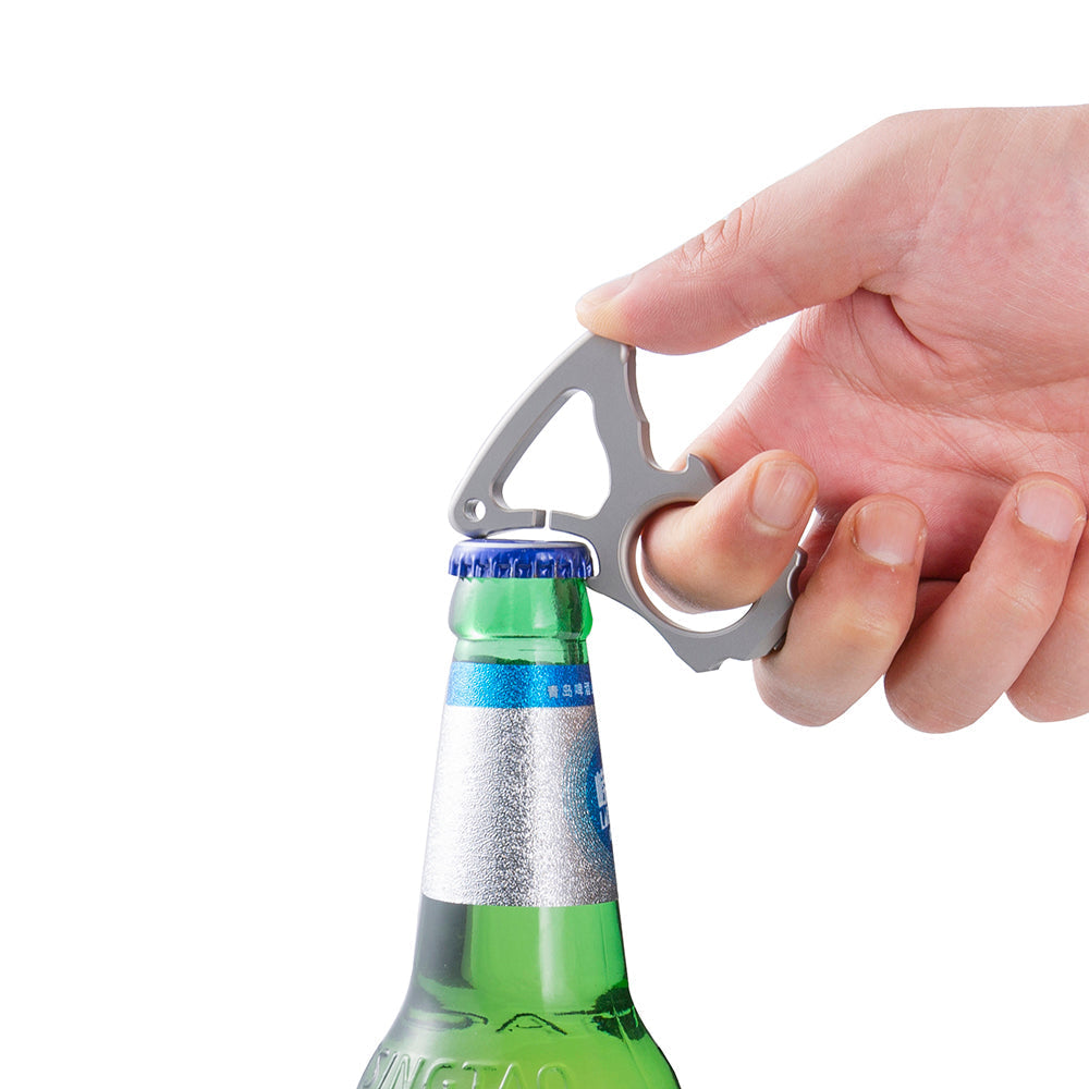 Stainless Steel Bottle Opener Knuckles – Single Finger Ring with 10mm Thick Detachable Tip detail image - detail view 3