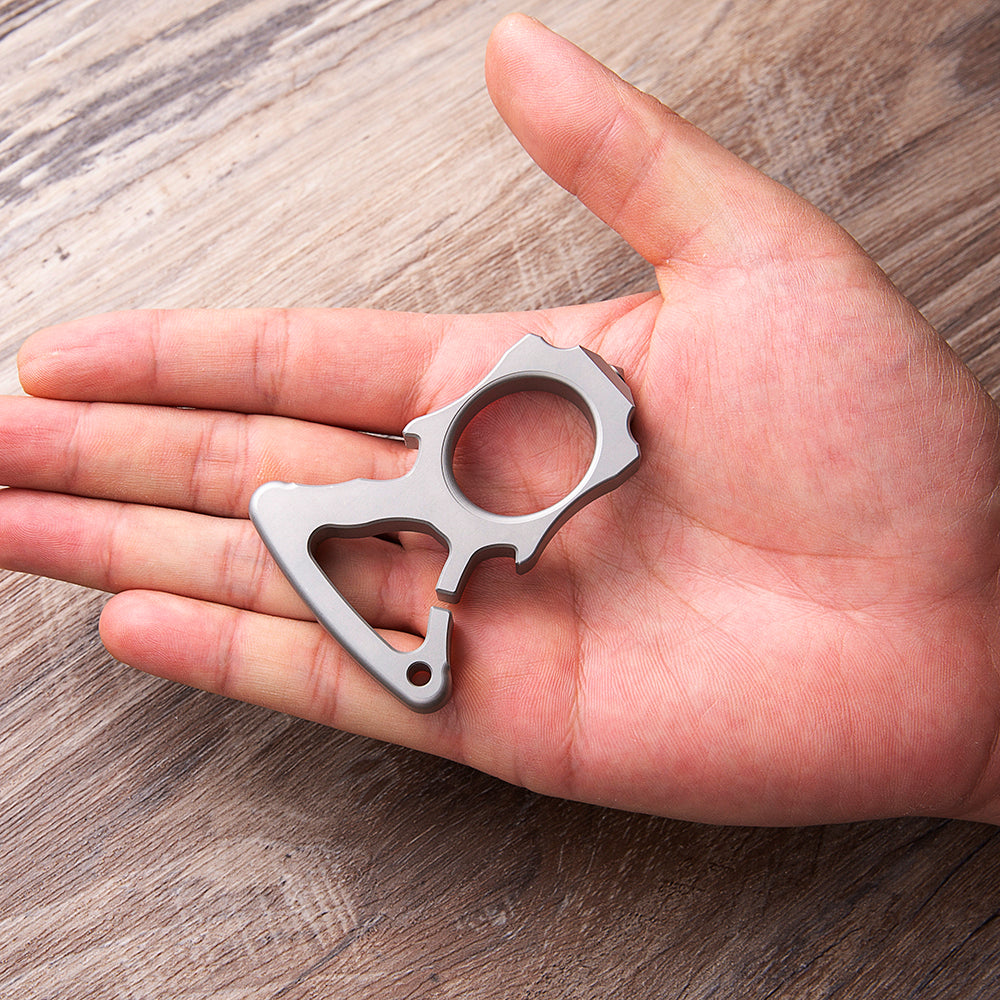Stainless Steel Bottle Opener Knuckles – Single Finger Ring with 10mm Thick Detachable Tip detail image - detail view 4