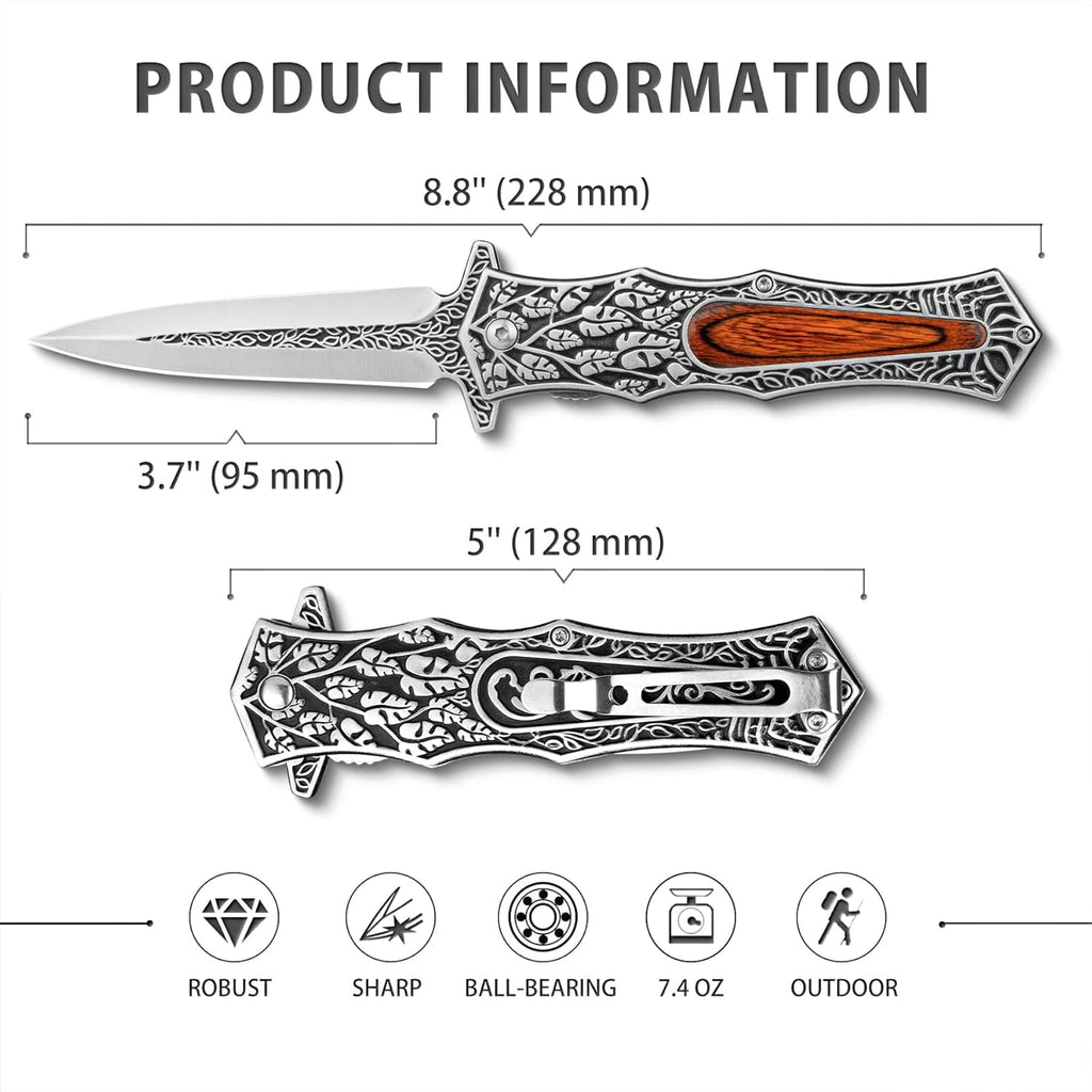 Stainless Steel EDC Knife for Everyday Utility, Collecting, And Outdoor Tasks detail image - detail view 10