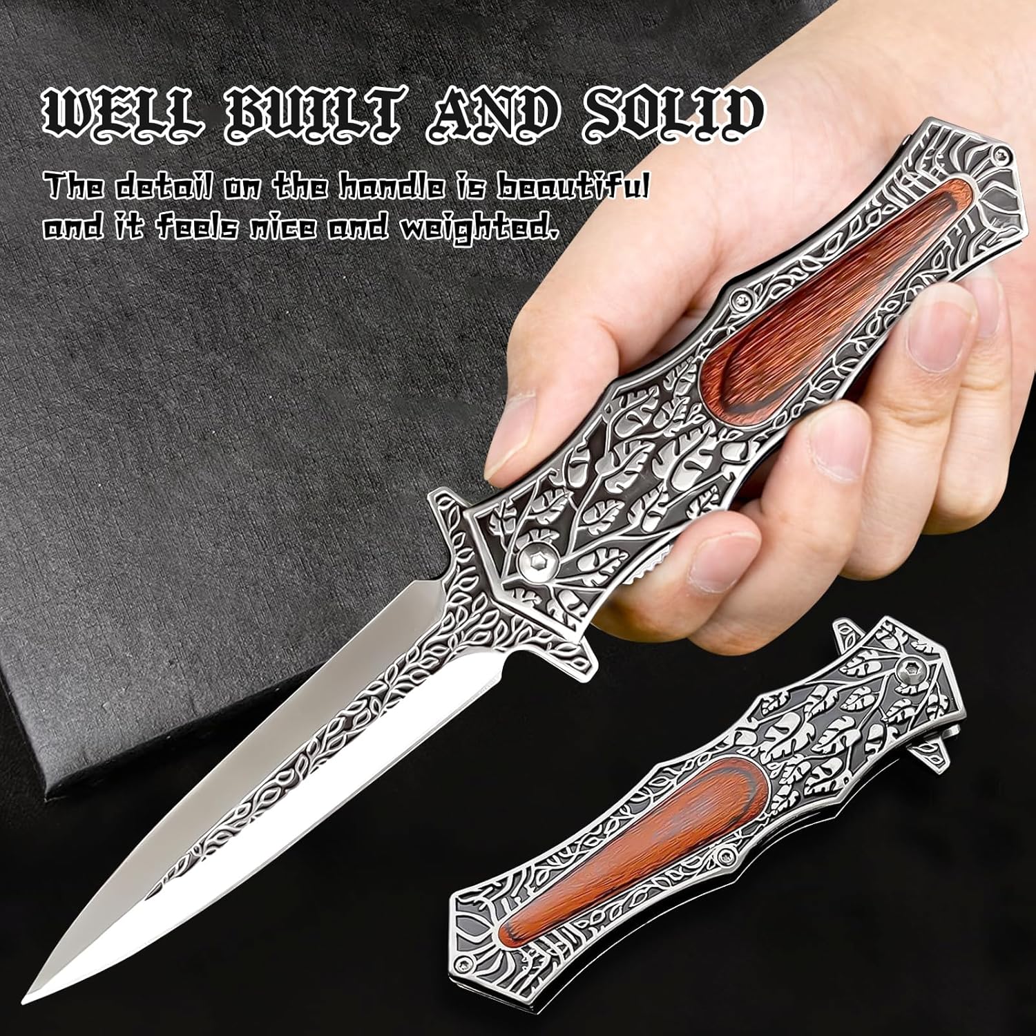 Stainless Steel EDC Knife for Everyday Utility, Collecting, And Outdoor Tasks detail image - detail view 5