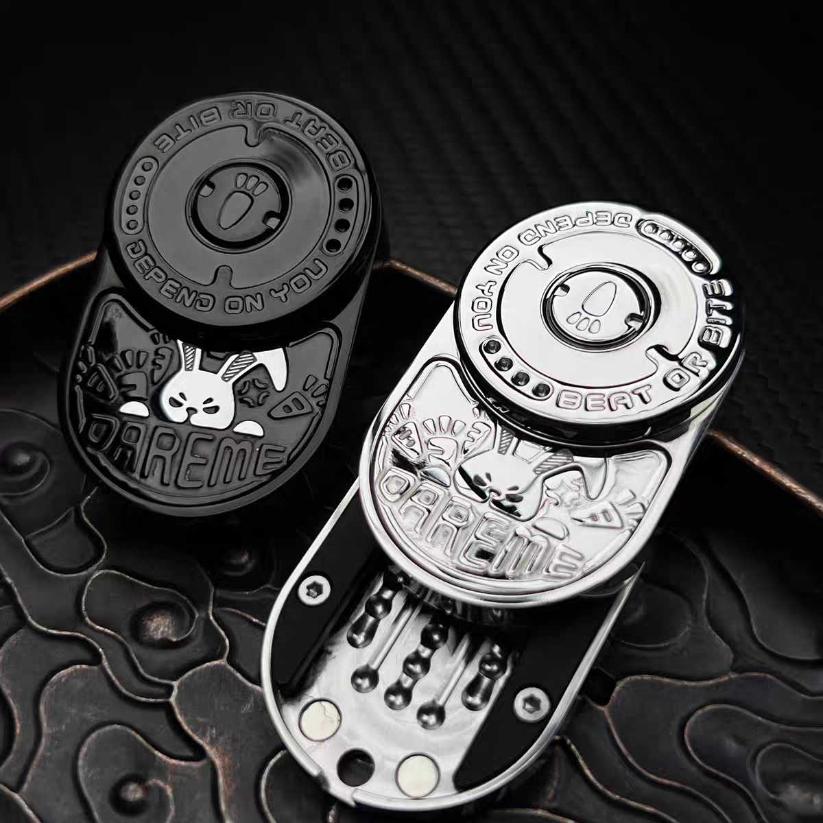 Stainless Steel Fidget Slider – 91g CNC Ding EDC Stress Relief Collectible detail image