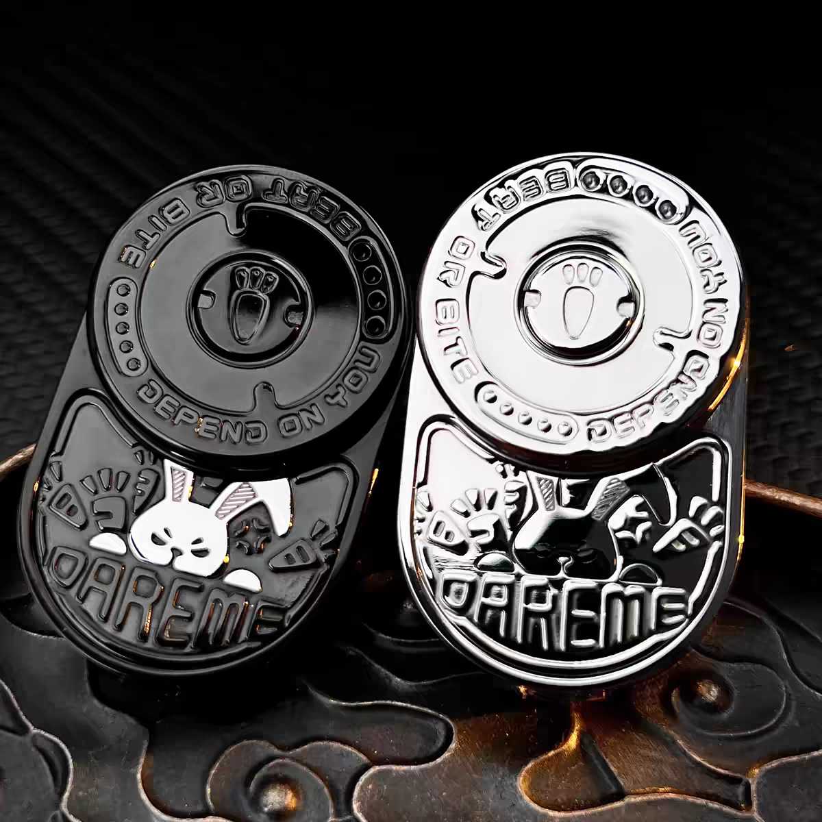Stainless Steel Fidget Slider – 91g CNC Ding EDC Stress Relief Collectible product image
