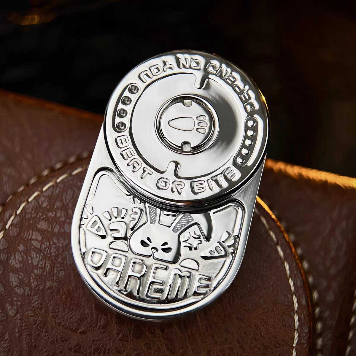 Stainless Steel Fidget Slider – 91g CNC Ding EDC Stress Relief Collectible variant image