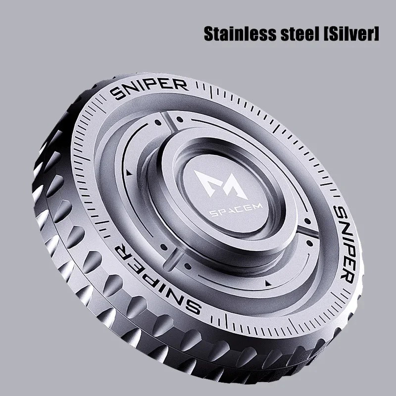 Stainless Steel Fidget Slider – TriVortex 3-in-1 with Premium CNC Aluminum EDC Spinner variant image