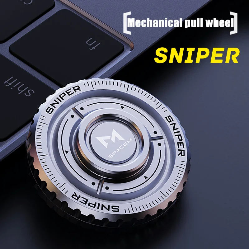 Stainless Steel Fidget Slider – TriVortex 3-in-1 with Premium CNC Aluminum EDC Spinner detail image - detail view 5