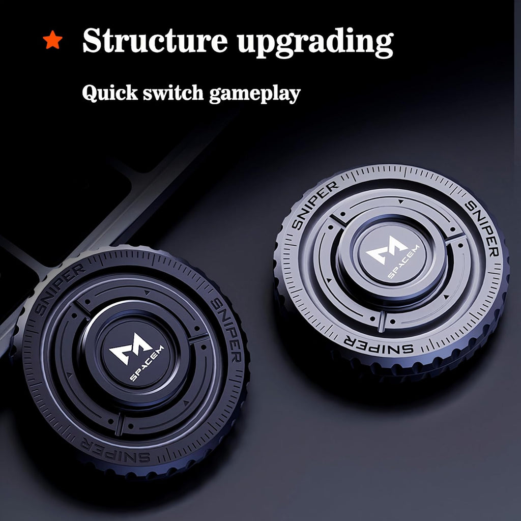 Stainless Steel Fidget Slider – TriVortex 3-in-1 with Premium CNC Aluminum EDC Spinner detail image - detail view 6